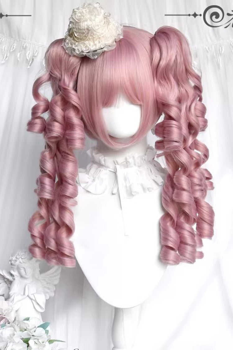 Pink Multi-Layered Roman Curl Sweet Lolita Wig