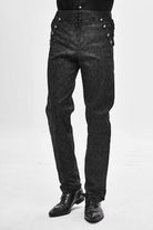 Black Party Up Fancy Patterned Gothic Mens Pants