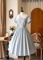 Endless Forest - Summer Striped Classic Lolita OP Dress, Short Sleeve