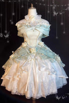 Green Hanayome Cardigan Elegant Princess Sweet Lolita Strapless Dress