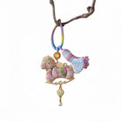 Chinese Song Brocade Rocking Horse Bag Charm & Keychain