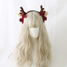 Xiaogui - Christmas Sweet Red Lolita KC Cute Elk Antlers Headwear