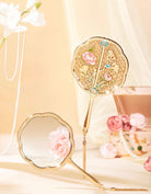 Empress Garden Filigree Chinese Hand Mirror