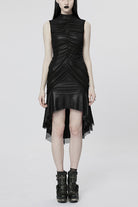 Sleeveless Slim Mesh Fishtail Women's Gothic Dress 2 Colors