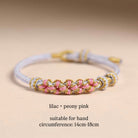 Sweet Peony Handwoven Chinese Knot Bracelet