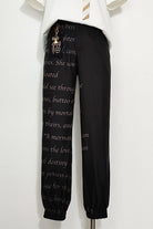 Black Vintage Cat Print Ouji Lolita Trousers