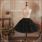Black Puffy Lolita Petticoat, 18" (45cm), Cotton Lining