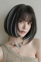 Face-Framing Highlights Layered Short Bob Sweet Lolita Wig 2 Colors