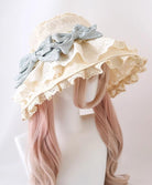 Xiaogui - Lace Lolit Sun Hat, Detachable Bows