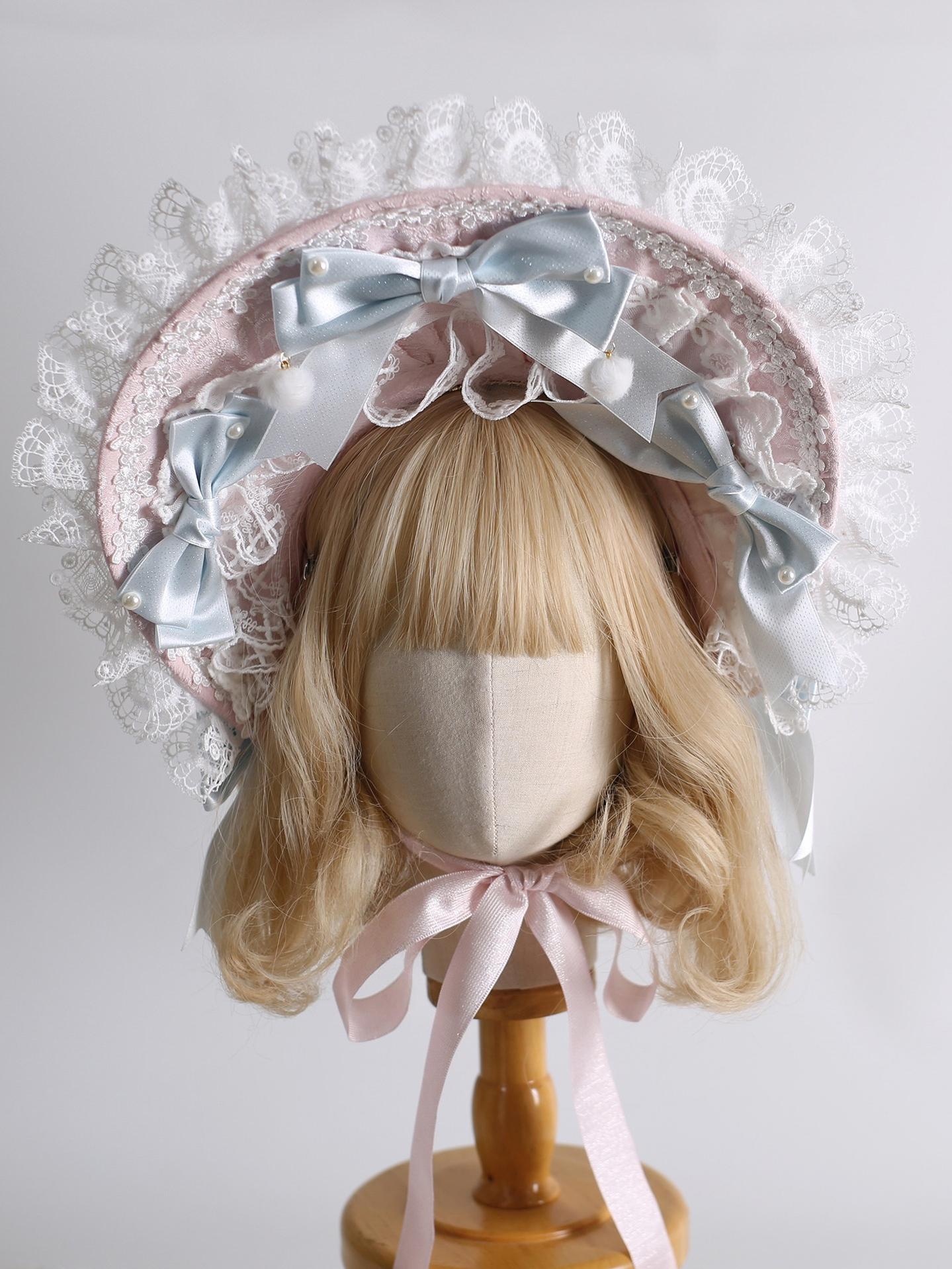 Lolita Headdress, Bunny Ear KC, Embroidered Lace