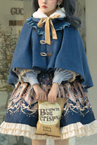 Blue Explore The Stars Ruffled Classic Lolita Skirt Dress