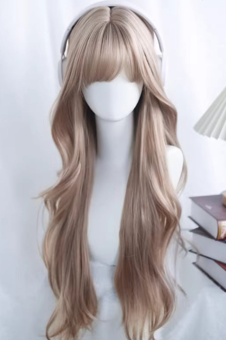 Floral Honey Tea Light Brown Long Wavy Daily Sweet Lolita Wig