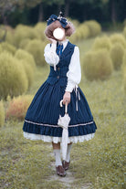 Multi-layer Striped Print Ruffle Sweet College Style Elegant Lolita Skirt 3 Colors