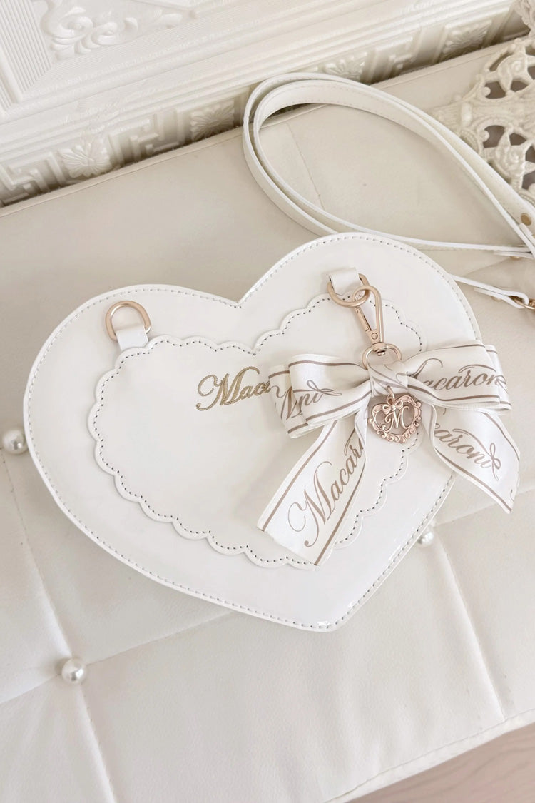 Heart-shaped Bow Elegant Sweet Lolita Crossbody Bag 4 Colors