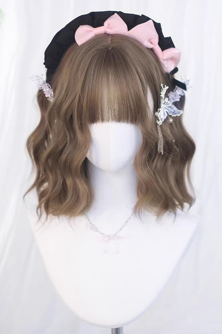 Hazelnut Honey Tea Light Brown Short Wavy Sweet Lolita Wig