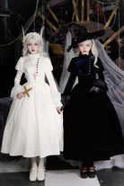 [Night Poems] Embroidery Fishbone Gothic Lolita Corset Dress 2 Colors