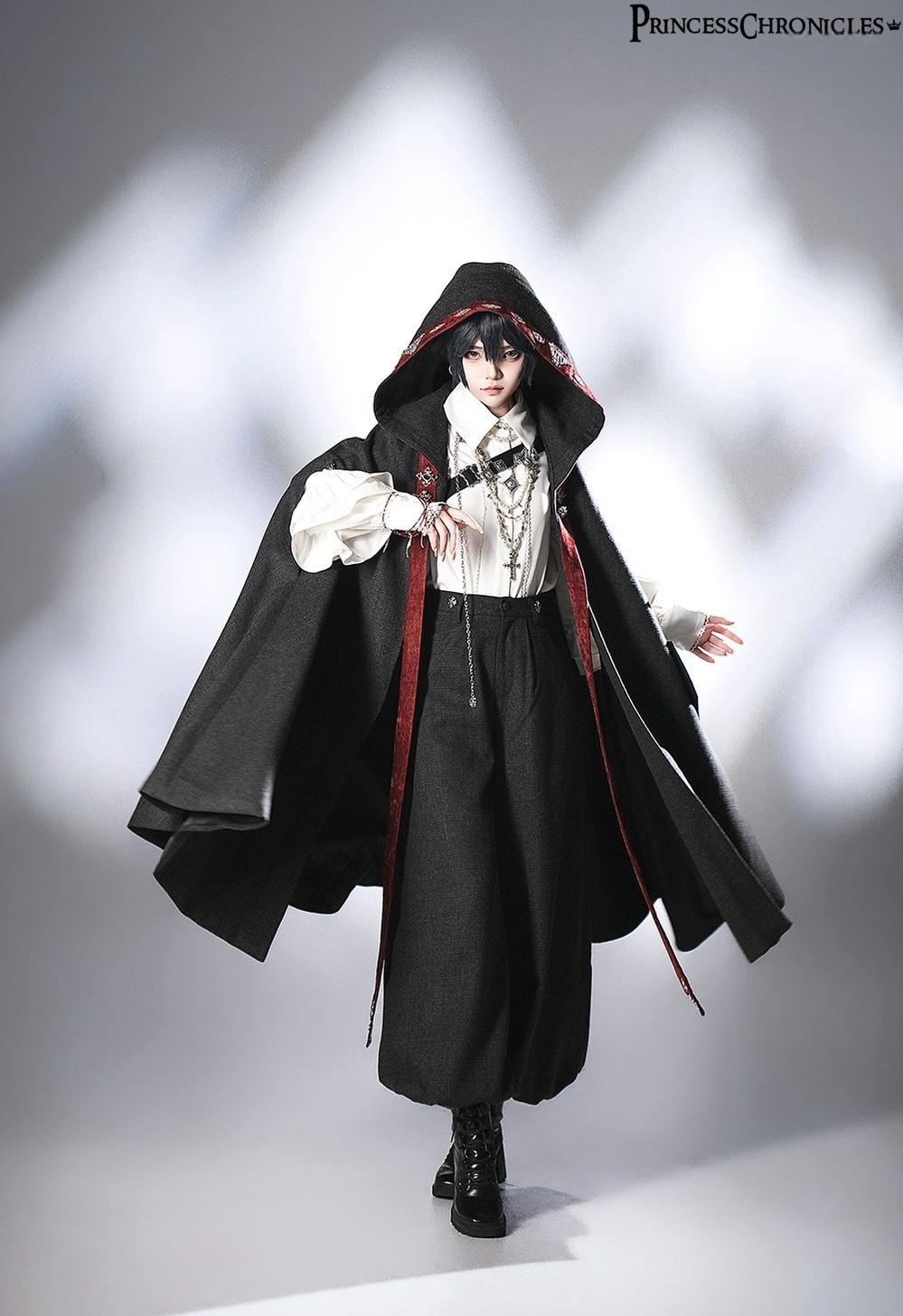 Divine Covenant - Retro Ouji Lolita Pants Suit Male Lolita Long Cape