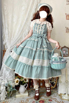 [Summer Flower Tea] Ruffle Bowknot Lace Sweet Lolita Jsk Dress 6 Colors