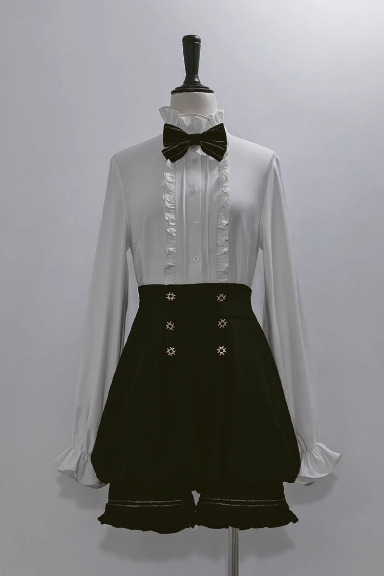 White Anxious Rabbit Long Sleeves Ouji Fashion Gothic Lolita Blouse