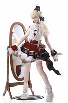 Red/White [Burning Finale] Lapel Collar Short Sleeves Ombre Embroidered Irregular Classic College Style Lolita Skirt Set