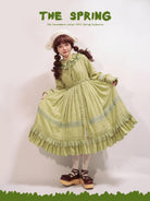The Spring - Cotton Lolita OP Dress with Long Sleeve