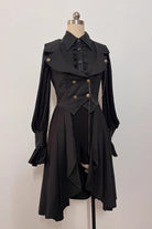Black [Moonstone] Sleeveless Ruffle Ouji Gothic Prince Lolita Long Vest