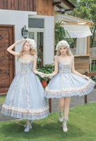 Island Diary - Classic Lolita Flutter Sleeve JSK Dress, Ruffled Lace