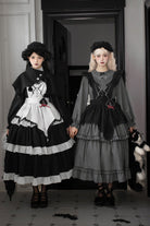 [Castle Night] Long Sleeves Ruffle Embroidery Gothic Lolita Dress 2 Colors