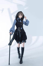 Narrative Rule - Ouji Lolita Shorts Set, Long Vest