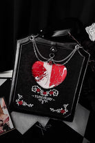 Black [Rose Thorns] Cut-Out Embroidered Chain-Decorated Gothic Lolita Itabag