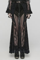 Black Lace Sheer Wrapped Hip Women's Gothic Skirt