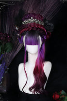 Purple Gradient Long Curly Hair Gothic Lolita Wigs
