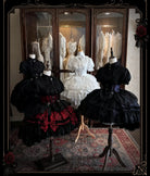 Spider Cross Knot - Gothic Lolita Skirt Set, High-low Hem and Fishbone Waist
