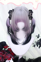 Purple Gradient Air Bangs Bob Sweet Lolita Short Wig
