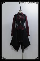 Red and Black 4.0 - Ouji Lolita Long Vest & Red Blouse