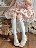 Roji Roji - Sweet Lolita Socks With Lace & Bow Details