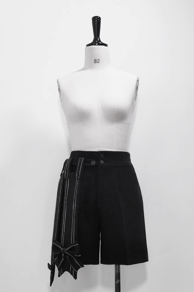 Black Vintage Bowknot Ouji Fashion Lolita Blazer Shorts