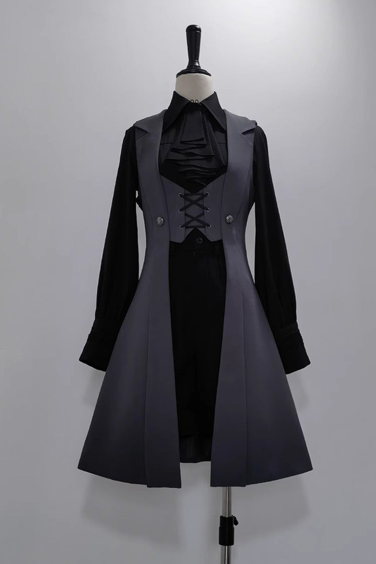 Black/Grey Dark Night Overture Gothic Vintage Ouji Fashion Lolita Vest