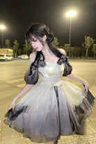 Gradient Gorgeous Bowknot Strawberry Princess Hanayome Short Sweet Lolita Jsk Dress 4 Colors