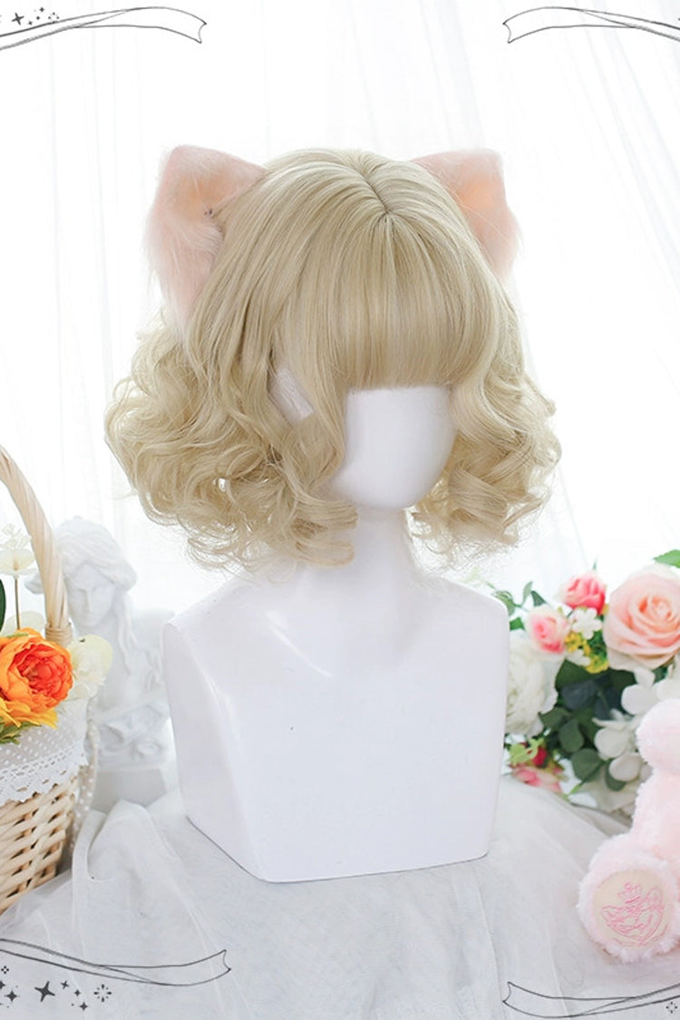 Yellow Curly Women's Sweet Lolita Wigs