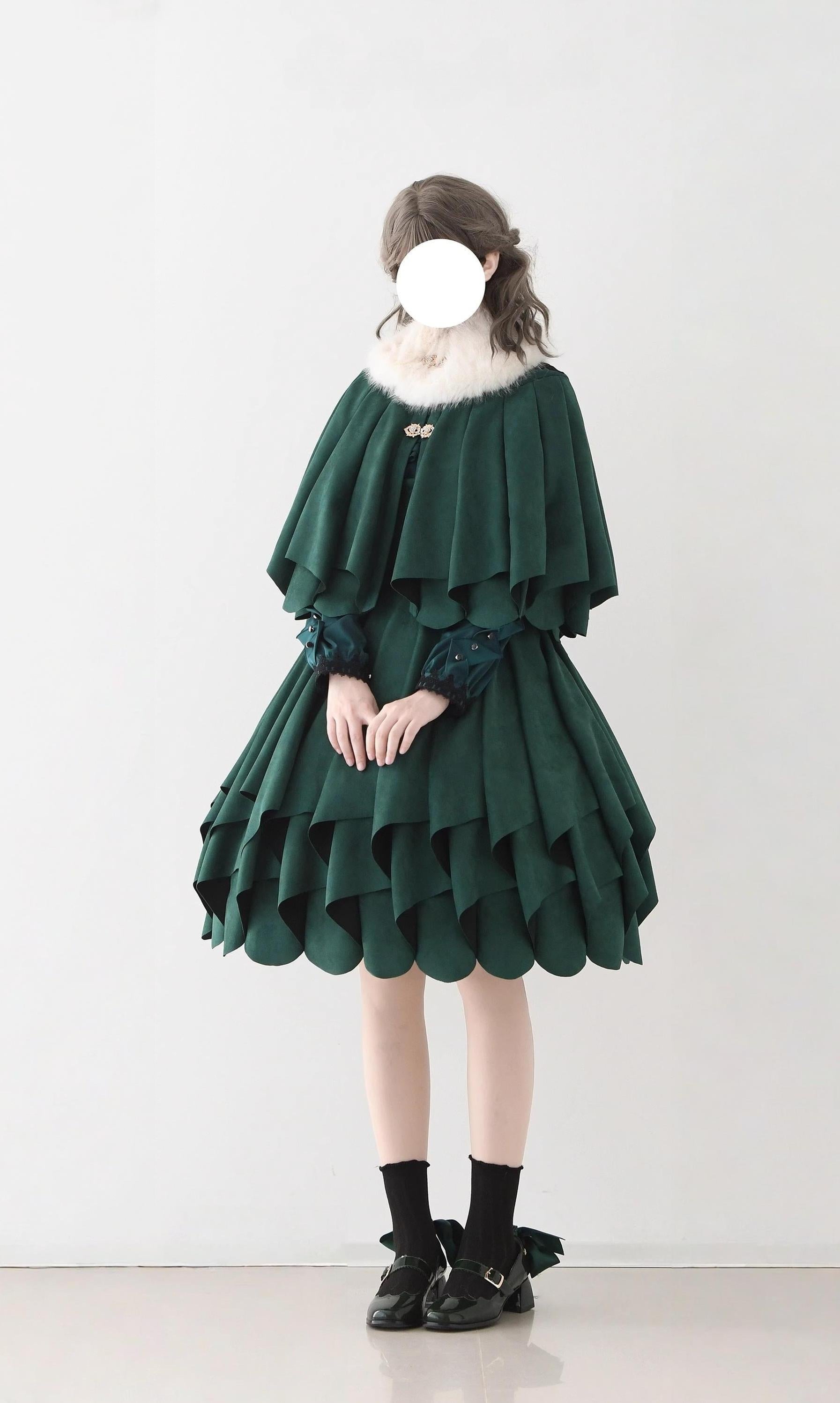 Molten Snowtop - Classic Lolita SK, Cape With Detachable Collar