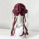 Burgundy Moon Braided Hair Wig