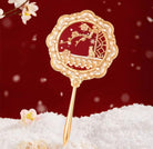 Plum Blossom Cat Chinese Hand Mirror