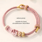 Sakura Peony Handwoven Chinese Knot Bracelet