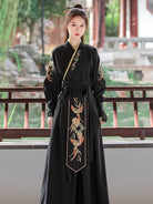 Ancient Clothing Traditional Chinese Black Hanfu Unisex