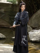 Ancient Swordsman Style Hanfu Black Outfit