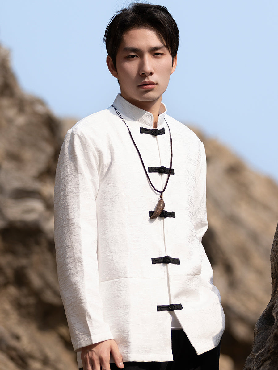 Asian Jacket Long Sleeved Zhongshan Shirt