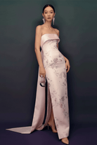 Aslinhanfu qipao  New Chinese style (新中式), high-end,  tube top long Cheongsam