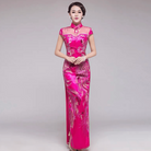 Aslinhanfu Chinese Sequins prom dress, Sequins Chinese evening Cheongsam