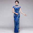 Aslinhanfu Chinese Sequins prom dress, Sequins Chinese evening Cheongsam